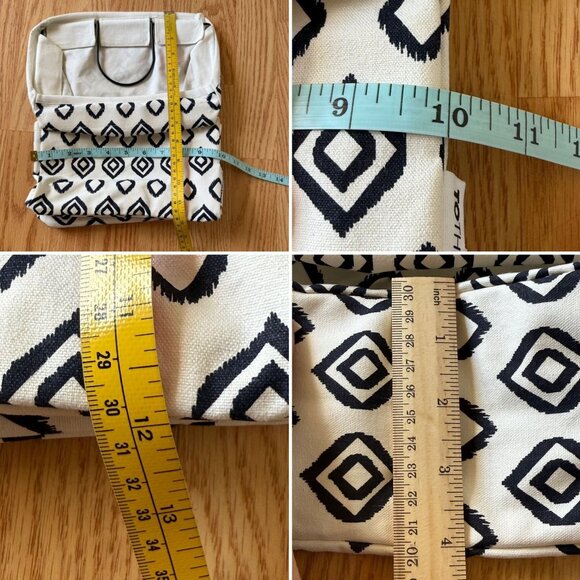 To The Market Hanging Wall Storage Organizer Bag Diamond Print Organic Cotton - Picture 9 of 9